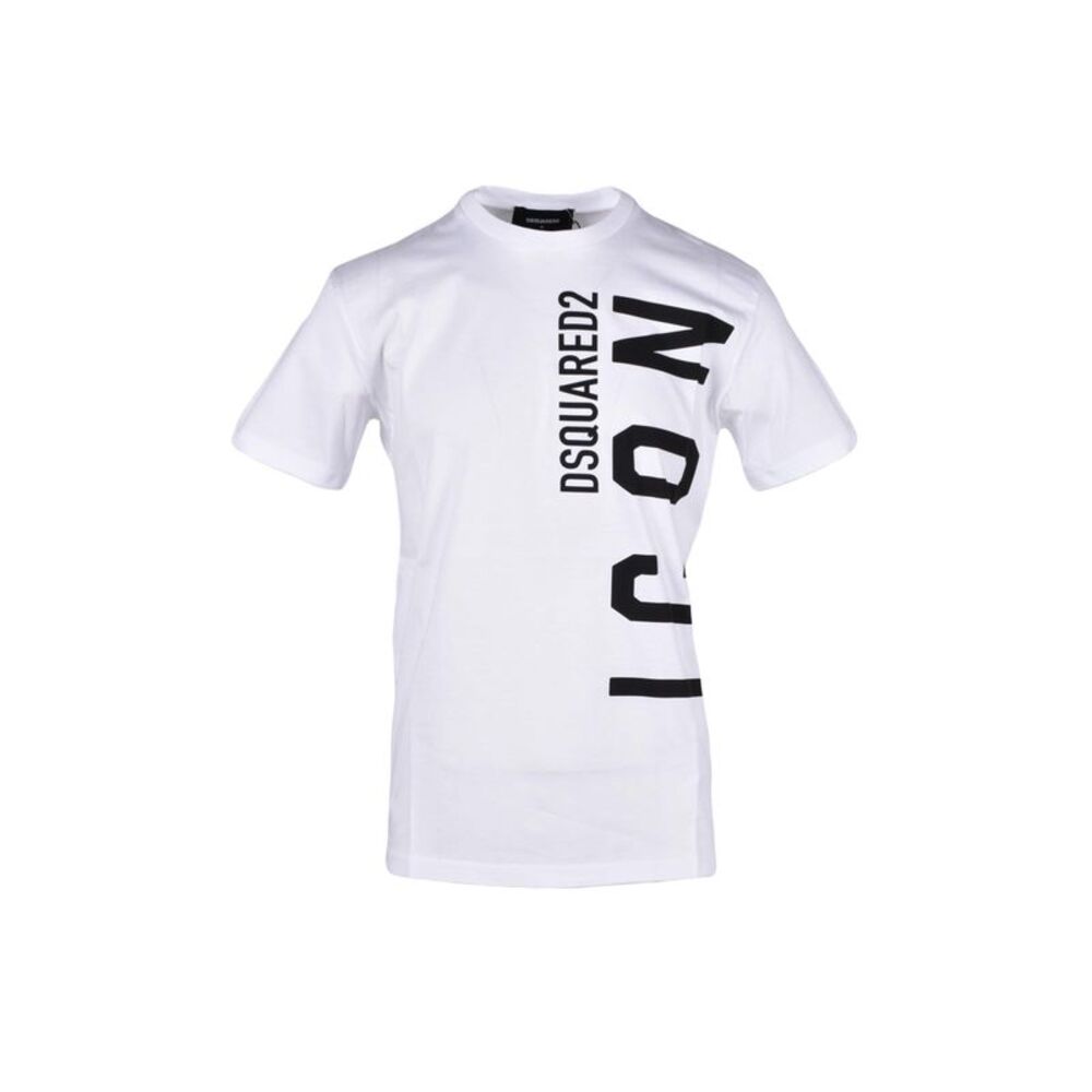 Dsquared Icon TShirt Short Sleeve Crew Neck Men White Shirts